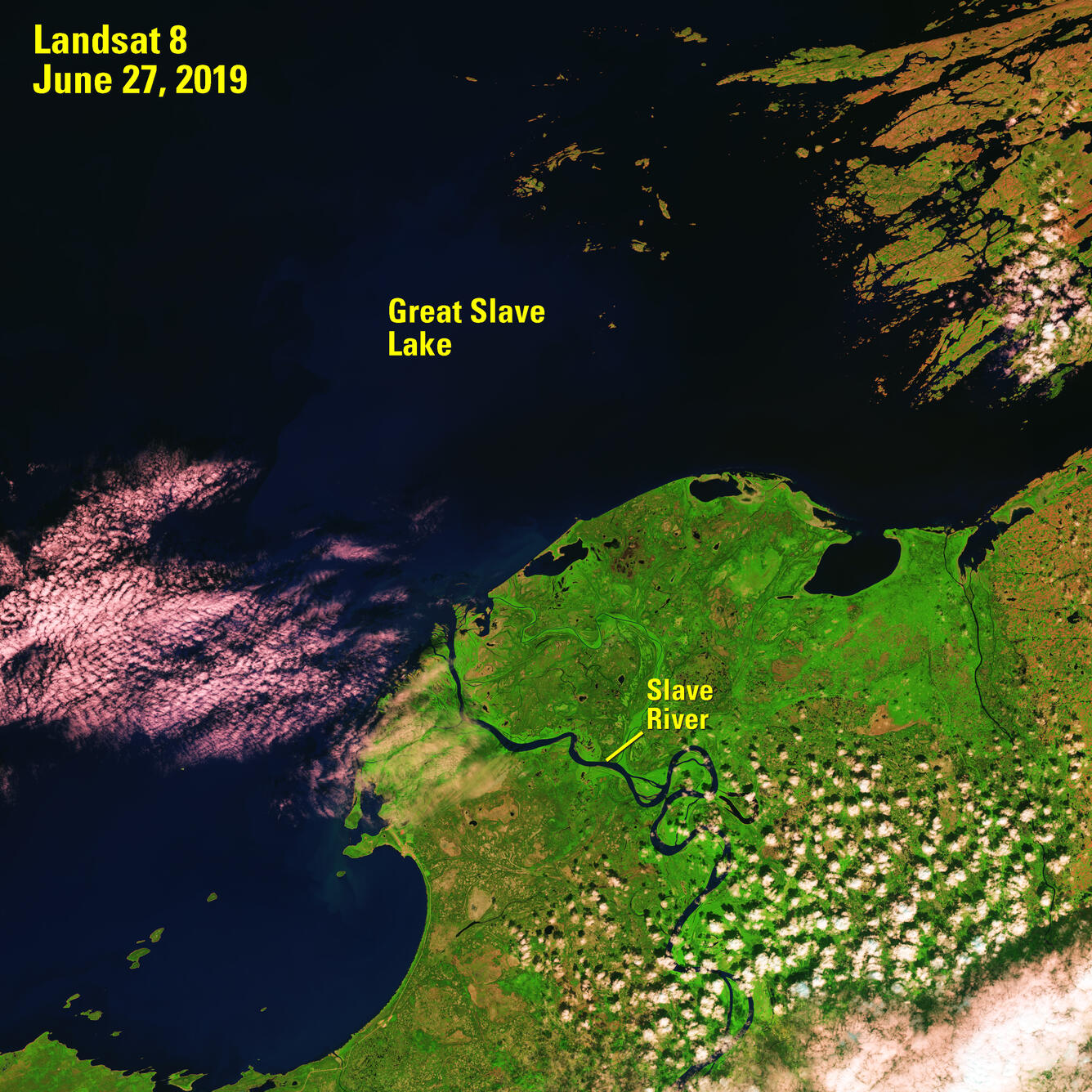 Swirling Sediments in the Great Slave Lake U.S. Geological Survey